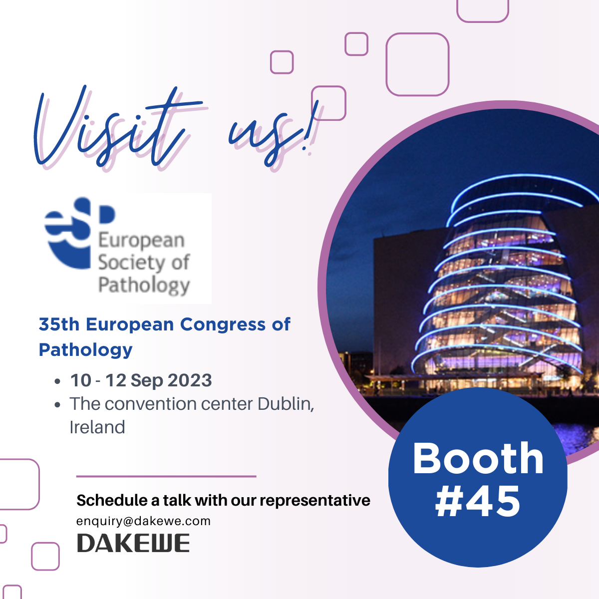 See you next week! Witness Dakewe new product launch in the US and in Ireland!